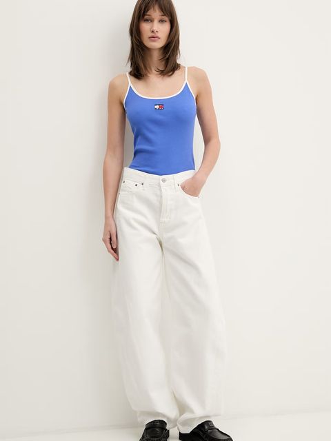 Tommy Jeans top damskie bawełniane z elastanem - zdjęcie produktu nr 1