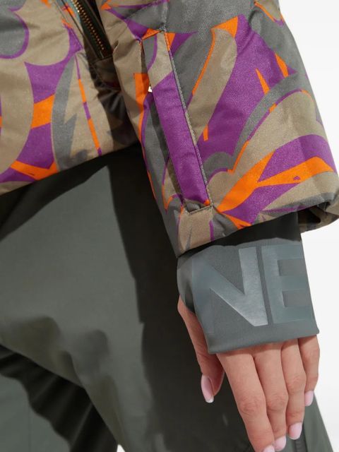 BOGNER Maja leaf-print ski jacket - Green