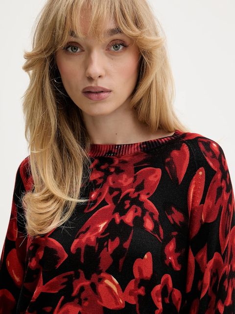 Desigual sweter LUND damski kolor czarny lekki 25WWJF16