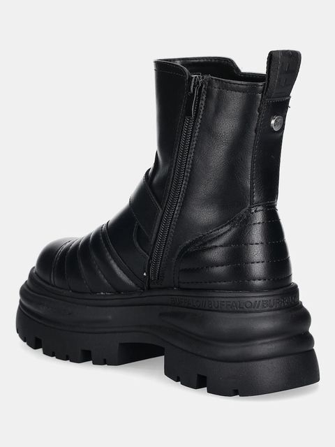 Buffalo botki Dione Biker Boot Mid damskie kolor czarny na platformie 1270127-BLK - zdjęcie produktu nr 2