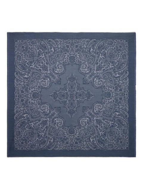 ETRO paisley jacquard shawl - Blue - zdjęcie produktu nr 1