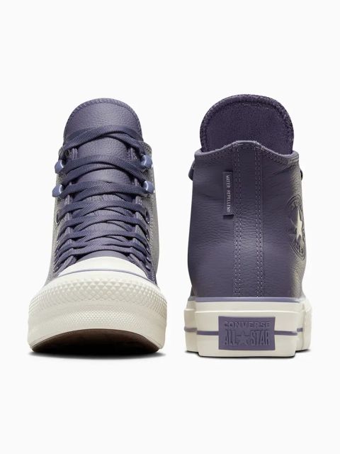 Converse trampki skórzane Chuck Taylor All Star Lift damskie kolor fioletowy A11159C