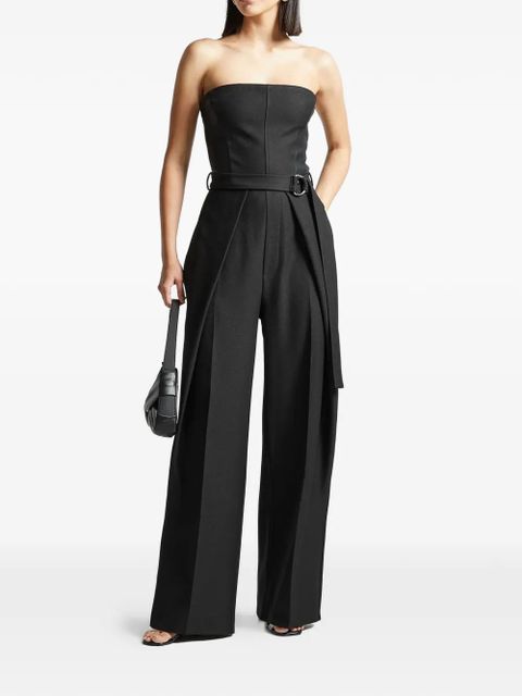Manière De Voir Sabine pleated belted jumpsuit - Black - zdjęcie produktu nr 2