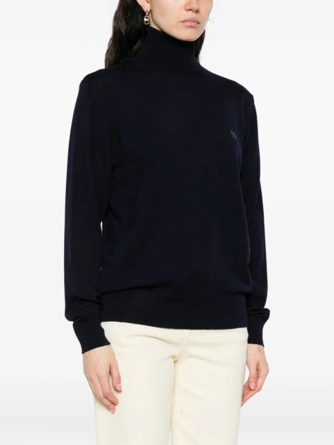 ETRO embroidered-logo sweater - Blue