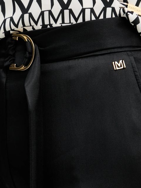 Marciano by Guess spodnie IVA damskie kolor czarny szerokie high waist 5YGB17 7350A