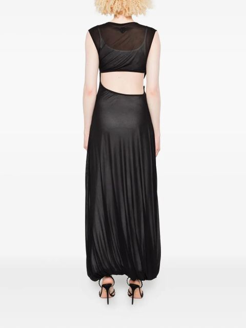 Christopher Esber cut-out draped maxi dress - Black