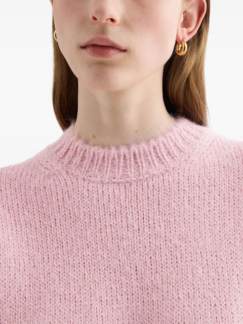 Jil Sander ribbed-cuff alpaca-wool-blend sweater - Pink - zdjęcie produktu nr 2