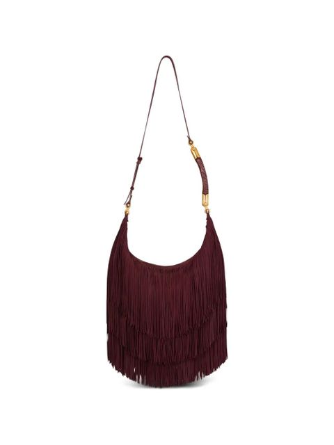 Balmain large Ebene fringed hobo bag - Red - zdjęcie produktu nr 1
