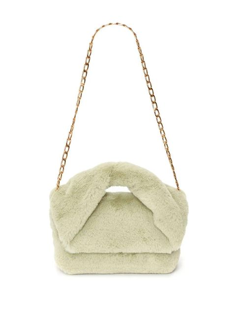 JW Anderson medium Twister shearling crossbody bag - Neutrals