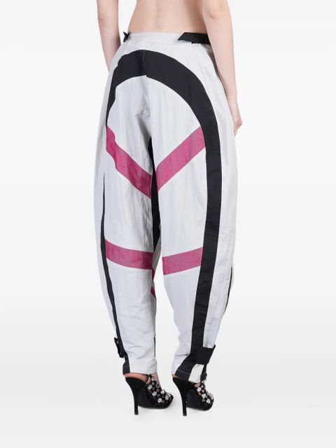 The Attico asymmetrical panelled trousers - White