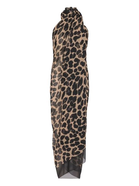 Balmain leopard-print cover-up - Brown