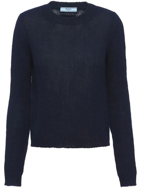 Prada crew-neck cashmere jumper - Blue - zdjęcie produktu nr 1