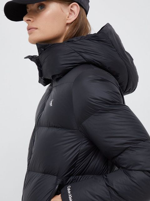 Calvin Klein Jeans kurtka puchowa damska kolor czarny zimowa