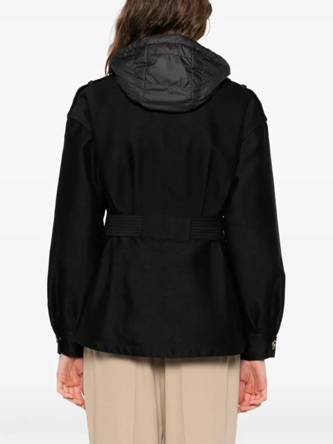 Moncler belted hooded jacket - Black
