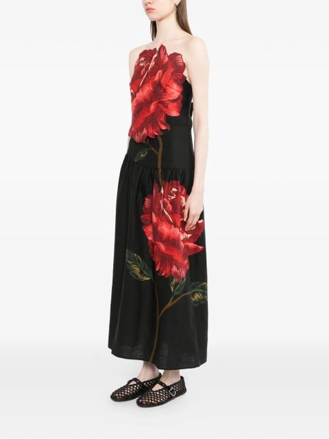 FARM Rio Rosalia Artisanal maxi dress - Black