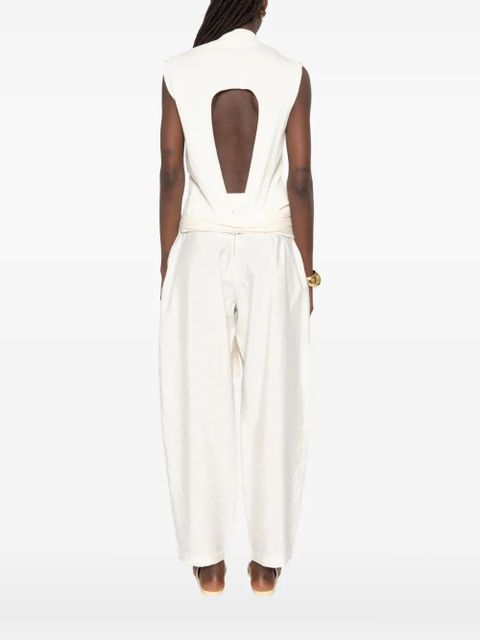 Róhe tie-waist top - Neutrals