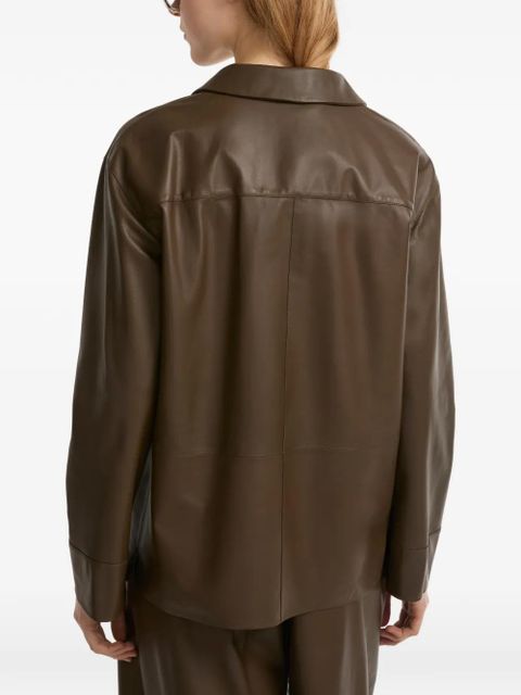 Yves Salomon pocket leather jacket - Green