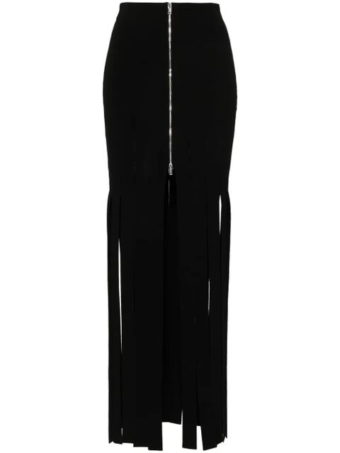 Nanushka fringed midi skirt - Black - zdjęcie produktu nr 1