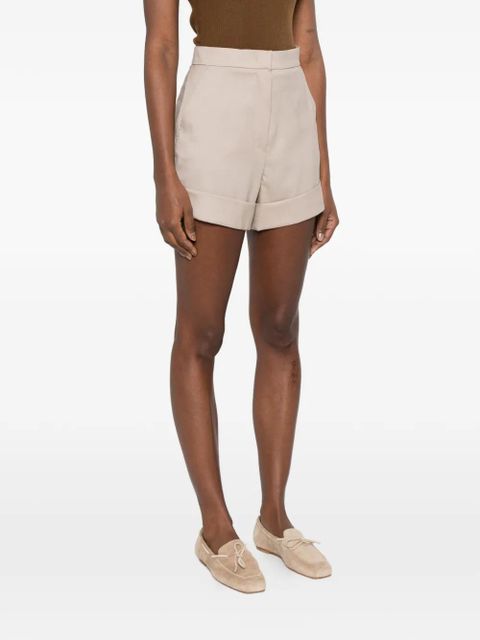 Max Mara Celebre cuffed shorts - Neutrals