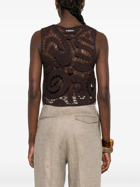 PINKO crochet top - Brown