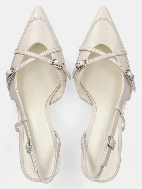 Answear.LAB szpilki skórzane kolor biały - zdjęcie produktu nr 2