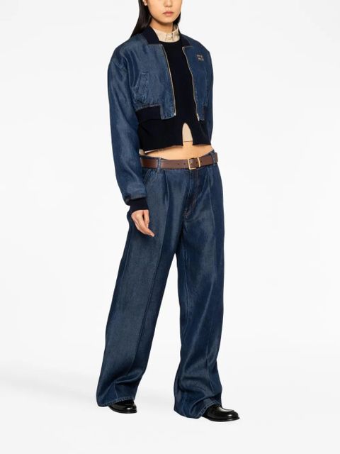 Miu Miu high-rise wide-leg jeans - Blue - zdjęcie produktu nr 2