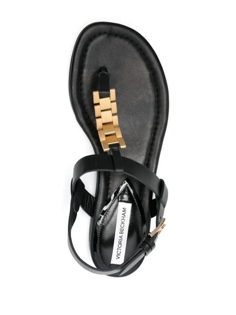 Victoria Beckham chain-embellished sandals - Black