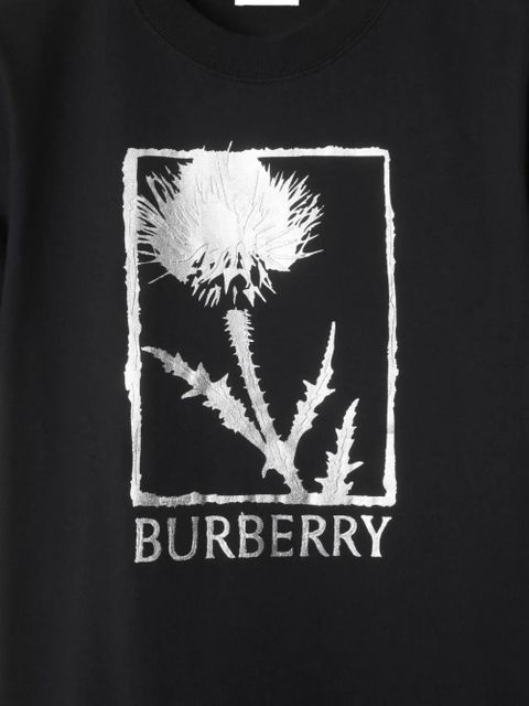 Burberry thistle-print crew-neck T-shirt - Black - zdjęcie produktu nr 2