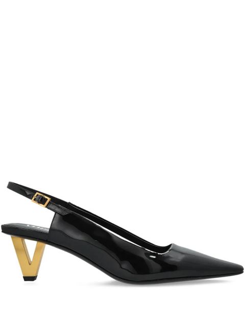 Versace 85mm leather pumps - Black