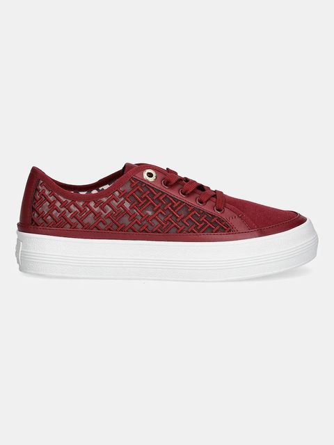 Tommy Hilfiger tenisówki VULC EMBROIDERED SNEAKER kolor bordowy FW0FW08685