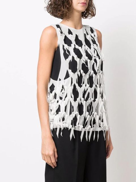 Maison Margiela layered cut-out vest top - Neutrals