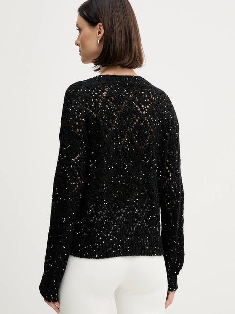 United Colors of Benetton sweter z domieszką wełny damski kolor czarny 1LPRD403G