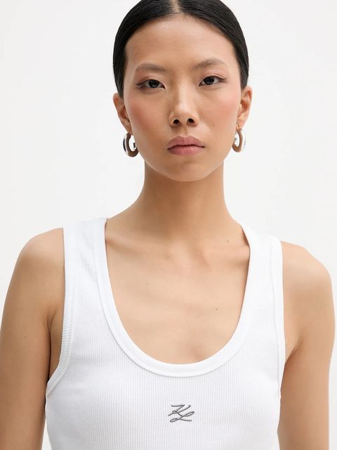 Karl Lagerfeld top kolor biały B1W17015