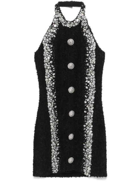 Balmain crystal-embellished mini dress - Black - zdjęcie produktu nr 1