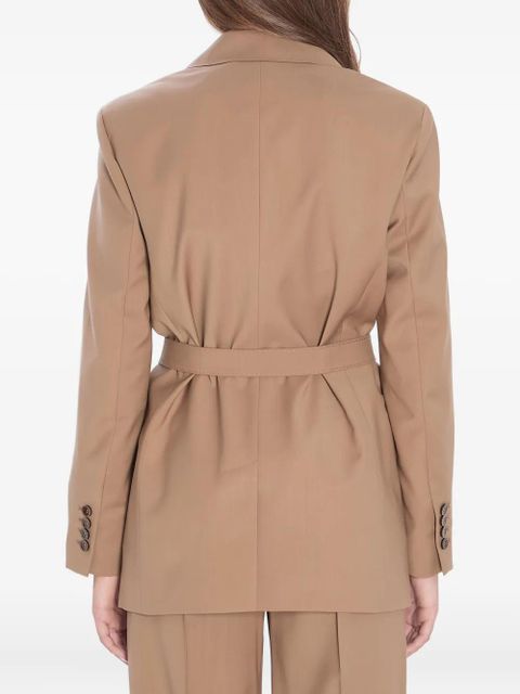 Max Mara belted peak-lapel blazer - Neutrals