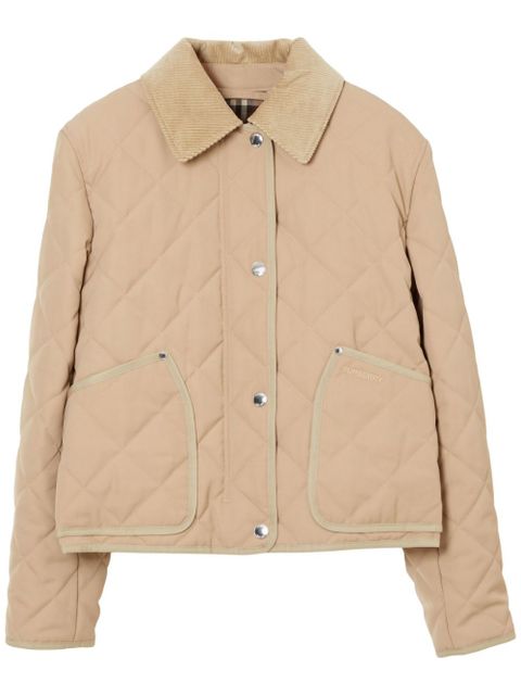Burberry straight-point collar quilted jacket - Neutrals - zdjęcie produktu nr 1