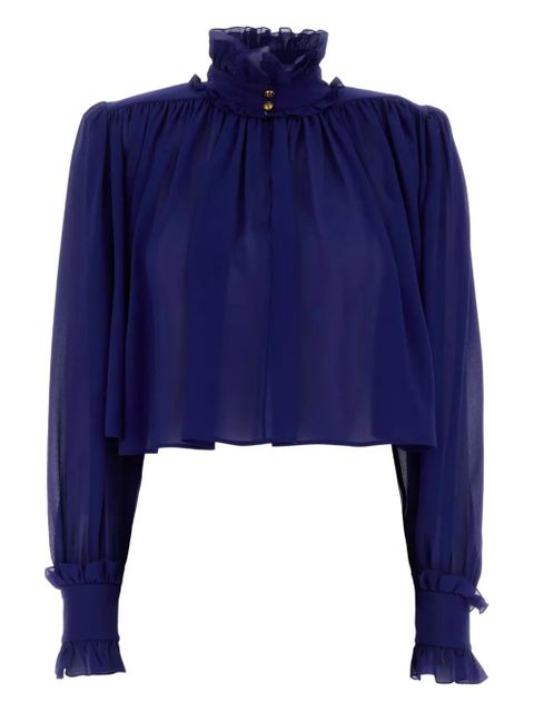 Chloé ruffled georgette blouse - Blue - zdjęcie produktu nr 1
