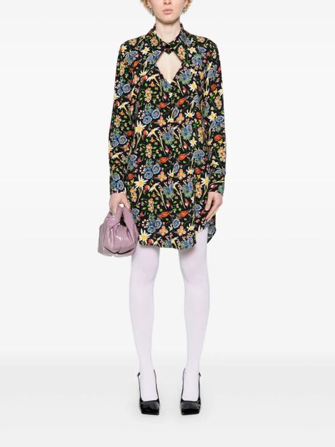 Vivienne Westwood Heart floral-print shirt minidress - Black - zdjęcie produktu nr 2