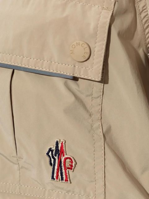 Moncler Grenoble Lerozel hooded multi-pocket zip-up acket - Neutrals