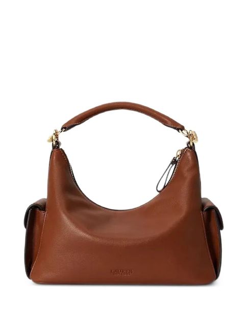 Lauren Ralph Lauren small Blaike flap-pocket zip tote bag - Brown