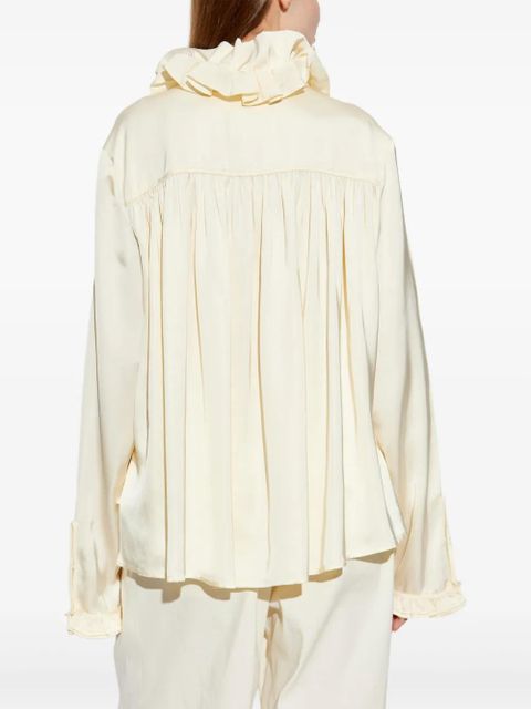 Jil Sander ruffled high-neck blouse - Yellow - zdjęcie produktu nr 2