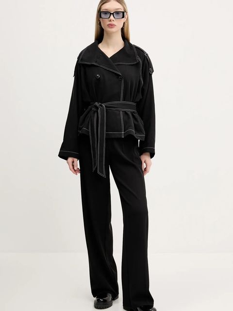 HUGO płaszcz z domieszką lnu - zdjęcie produktu nr 1