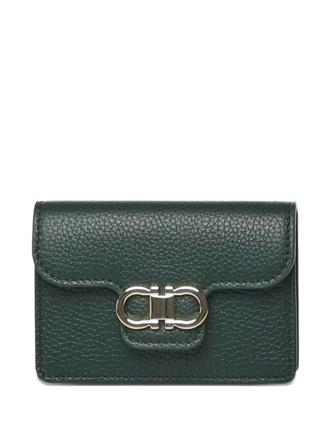 Ferragamo Gancini-buckle leather wallet - Green - zdjęcie produktu nr 1