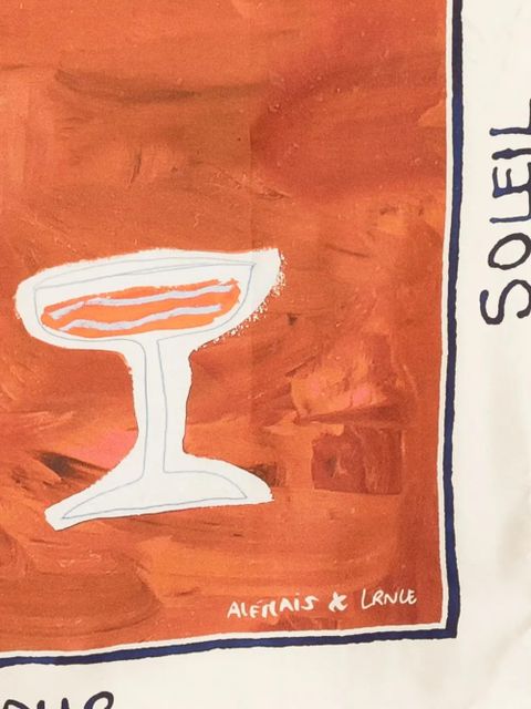 ALEMAIS graphic print scarf - Orange - zdjęcie produktu nr 2