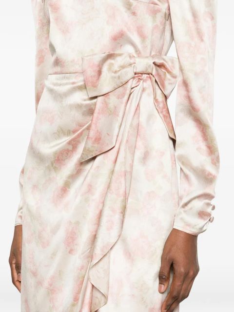 Alessandra Rich silk midi dress - Neutrals