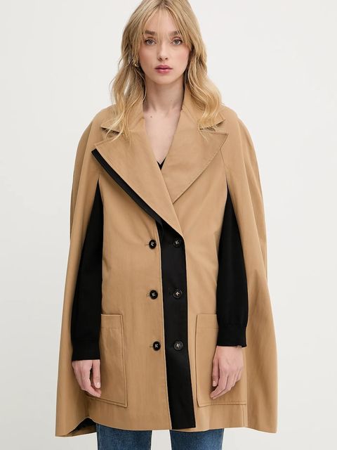 Karl Lagerfeld płaszcz damski kolor zielony przejściowy A3W15014 - zdjęcie produktu nr 1