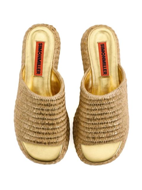 Simon Miller metallic-finish slides - Gold - zdjęcie produktu nr 2