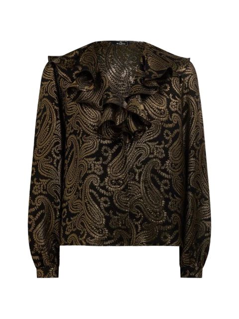 ETRO ruffled paisley top - Gold - zdjęcie produktu nr 1