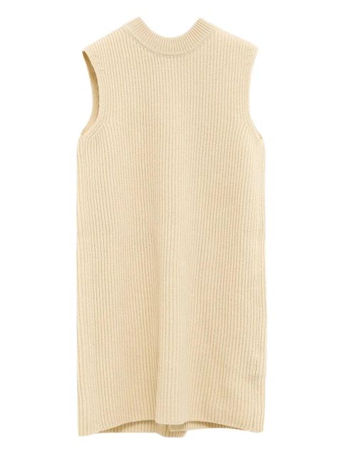 Jil Sander ribbed sleeveless vest - Neutrals - zdjęcie produktu nr 1
