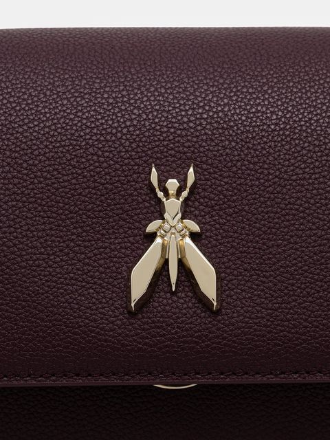 Patrizia Pepe torebka skórzana kolor bordowy 8B0228 L001